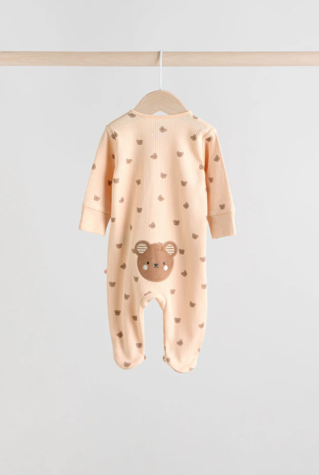 Next Embroidered Bear Sleepsuit