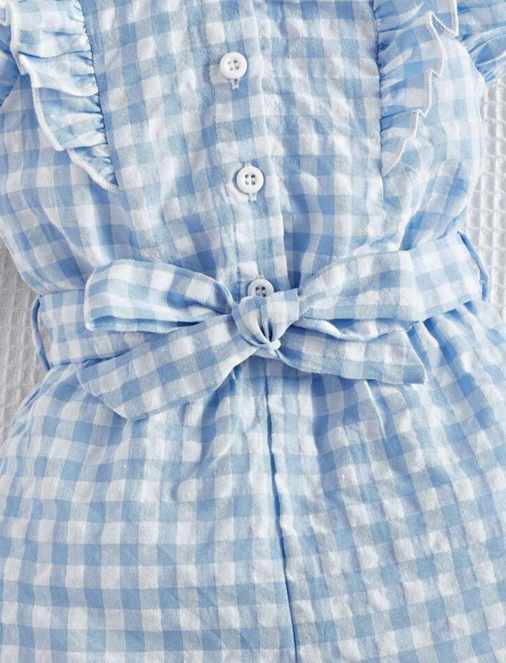 SHEIN Checked Romper