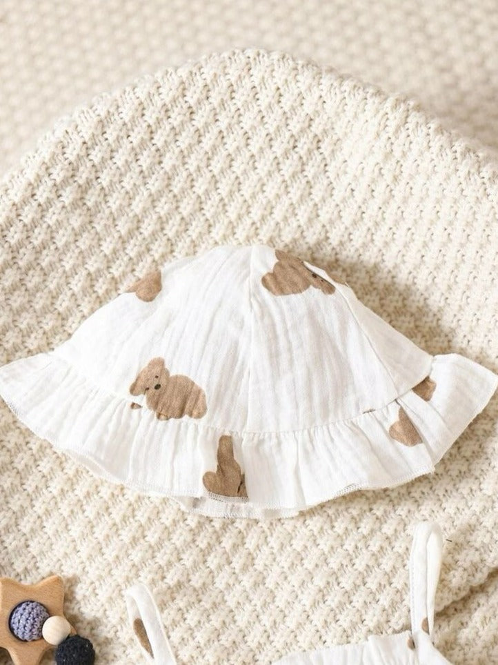 SHEIN Bear Romper With matching Hat