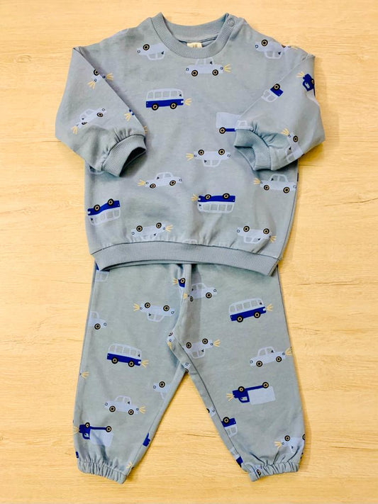 H&M Vehicles Sweat Shirt & Trouser Set