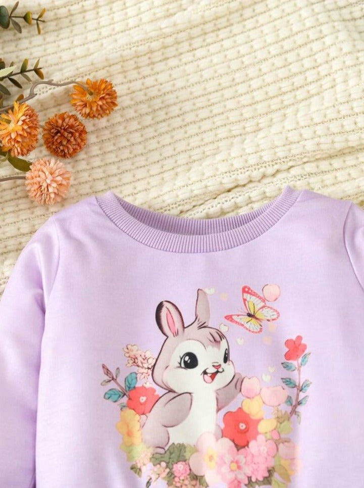SHEIN Floral Sweatshirt & Trouser Set