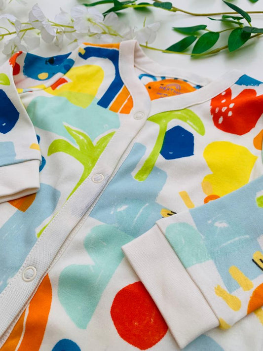 Next Printed rainbow Sleepsuit