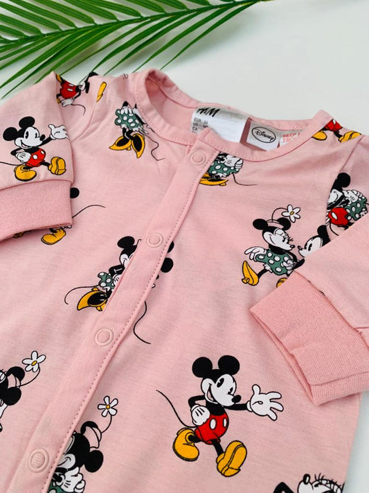 H&M Printed Minnie mouse Sleepsuit