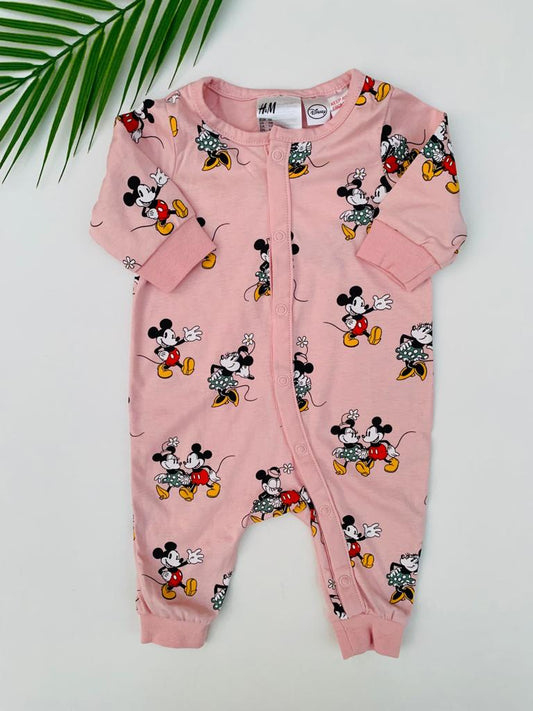 H&M Printed Minnie mouse Sleepsuit