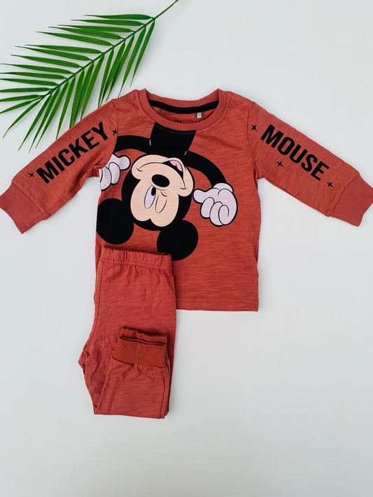 Next Printed Mickey Mouse Shirt & Trouser Set