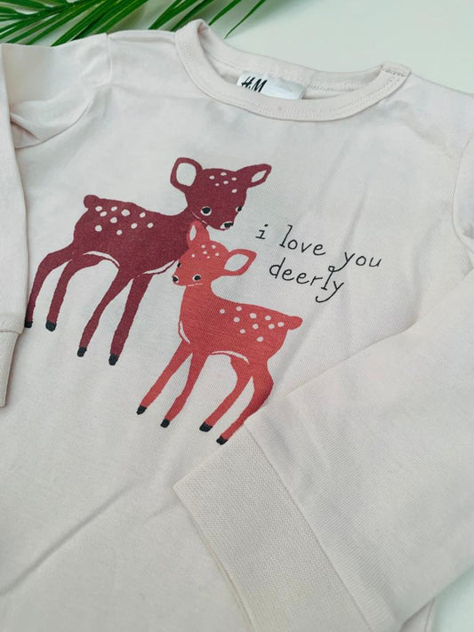 H&M "I Love You" Shirt & Trouser Set