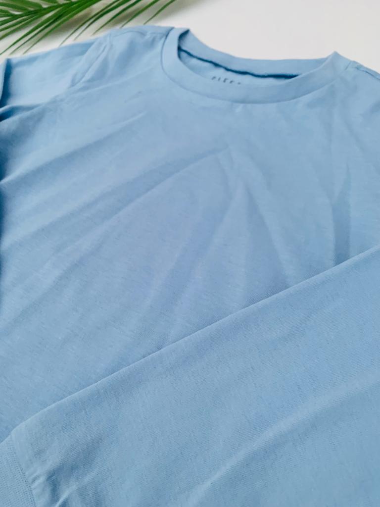 Tu Clothing Plain Light Blue Shirt & Trouser Set