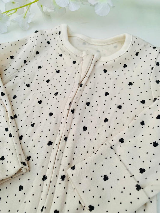 George Print Floral White Sleepsuit