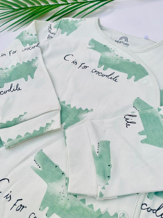Next " C is for Crocodile " Sleepsuit