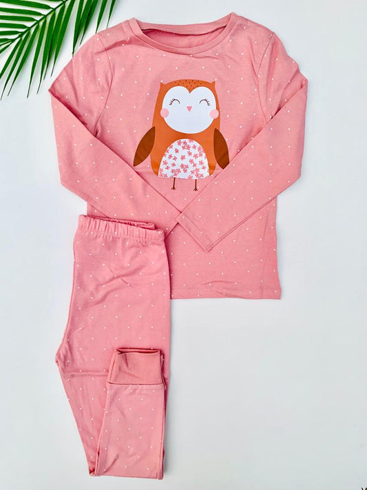 George Printed Owl Shirt & Trouser Set