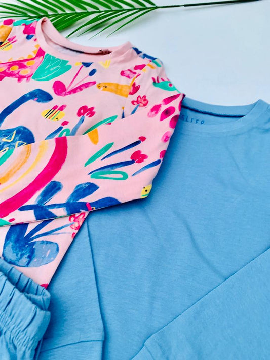 Tu Clothing Rainbow Pack Of 2 Pj Set