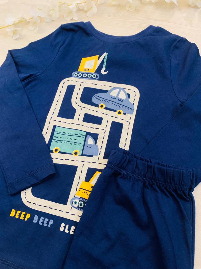 George Printed Cars & Trucks Shirt & Trouser Set