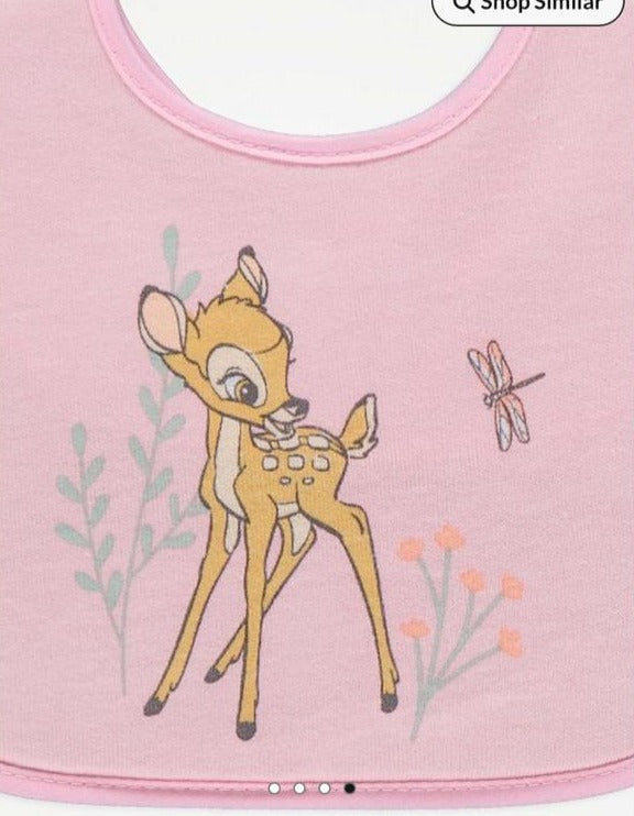 George Pack of 5 Bambi Print feeding Bibs