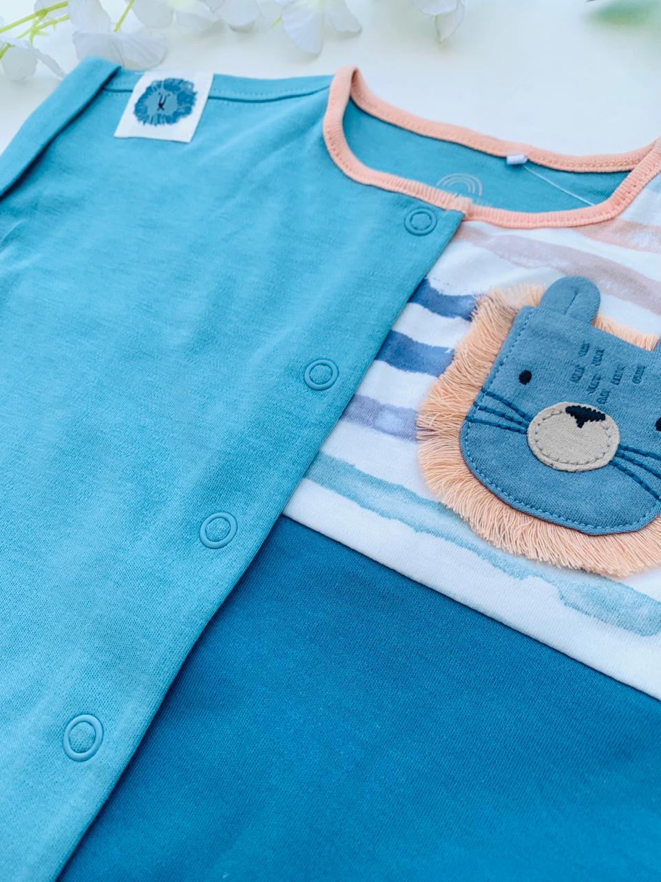Next Embroided Tiger Pocket Romper