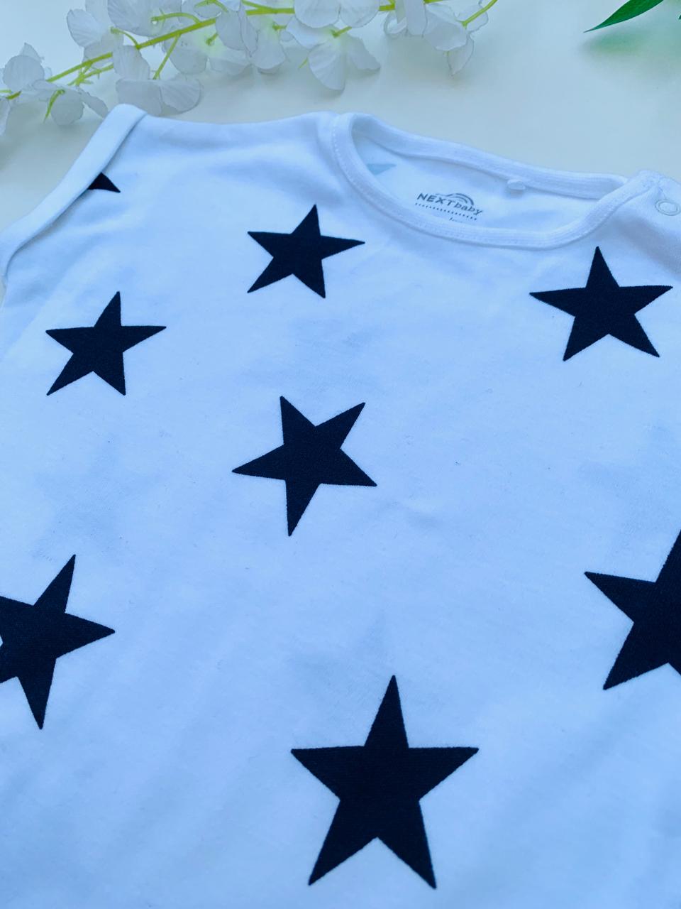 Next Printed black Stars Romper