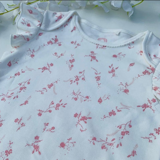 Next Printed Flowers White Romper