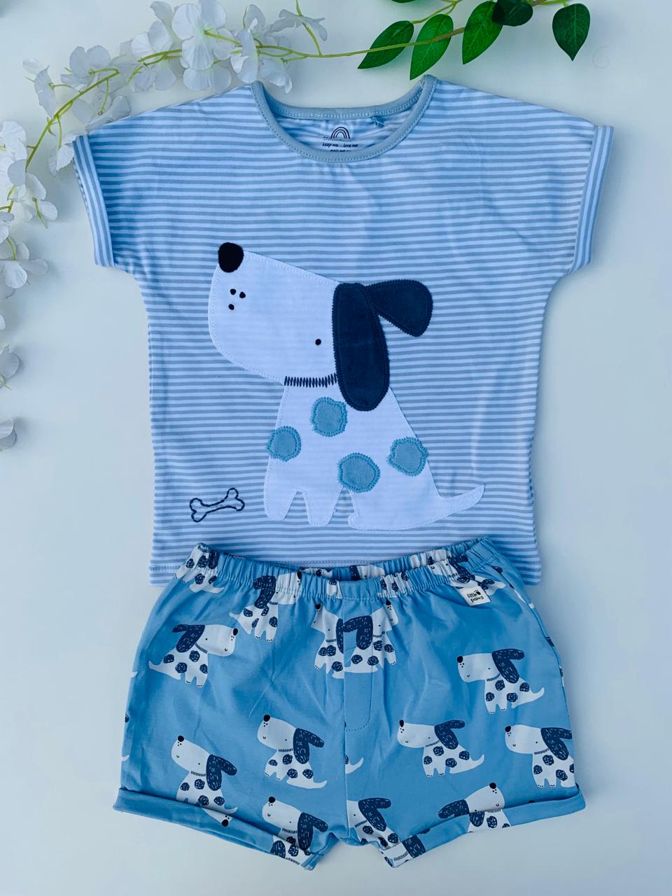 Next Appliquéd Puppy Shirt & Short