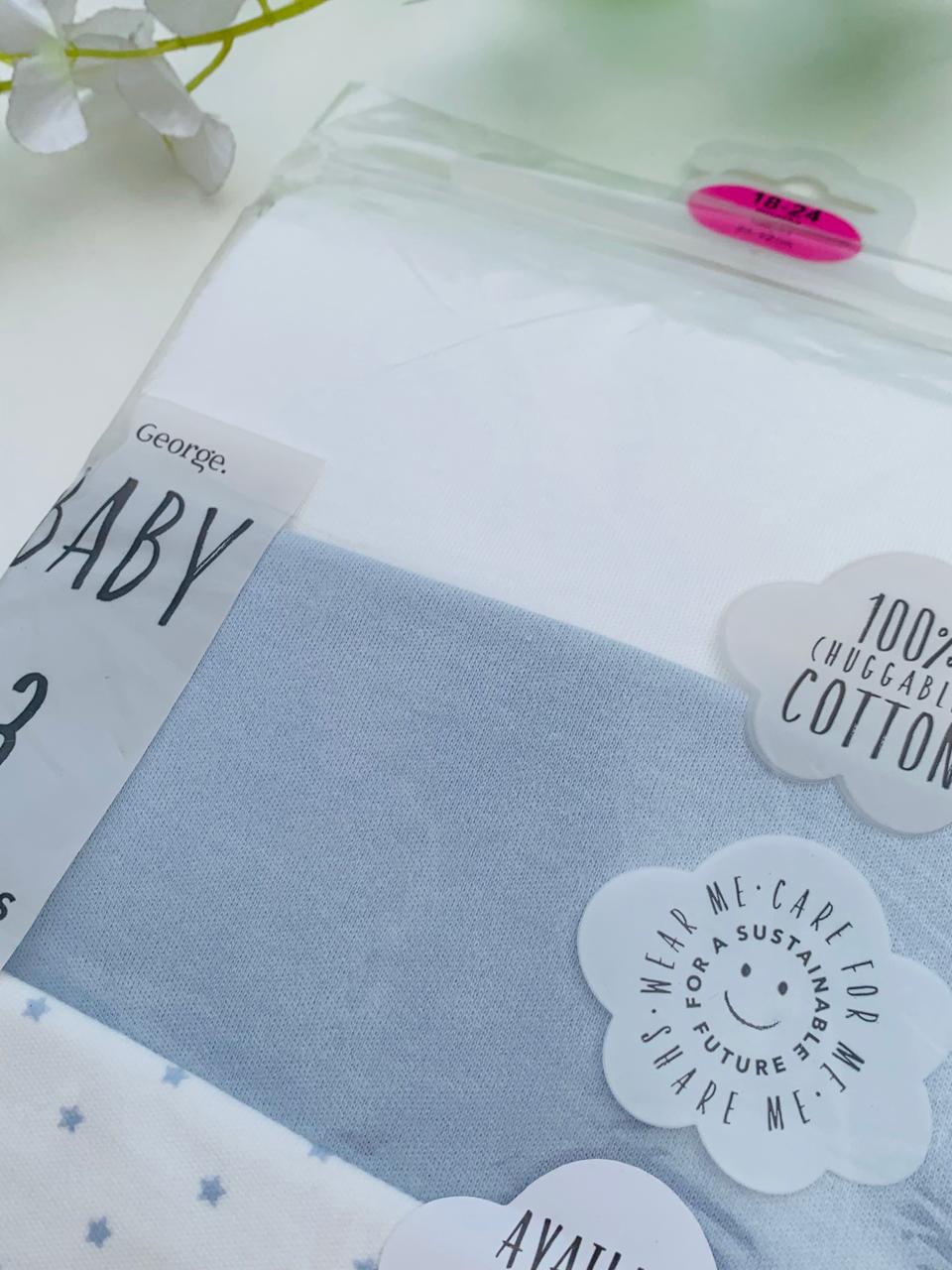 George Pack of 3 Half Sleeves Bodysuits