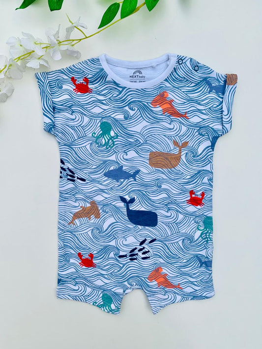 Next Printed Whale Romper