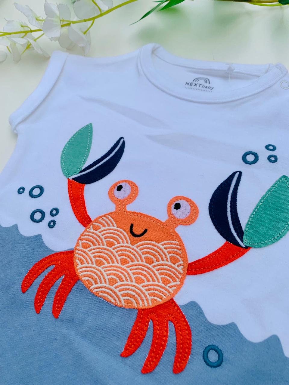Next Printed Whale Romper