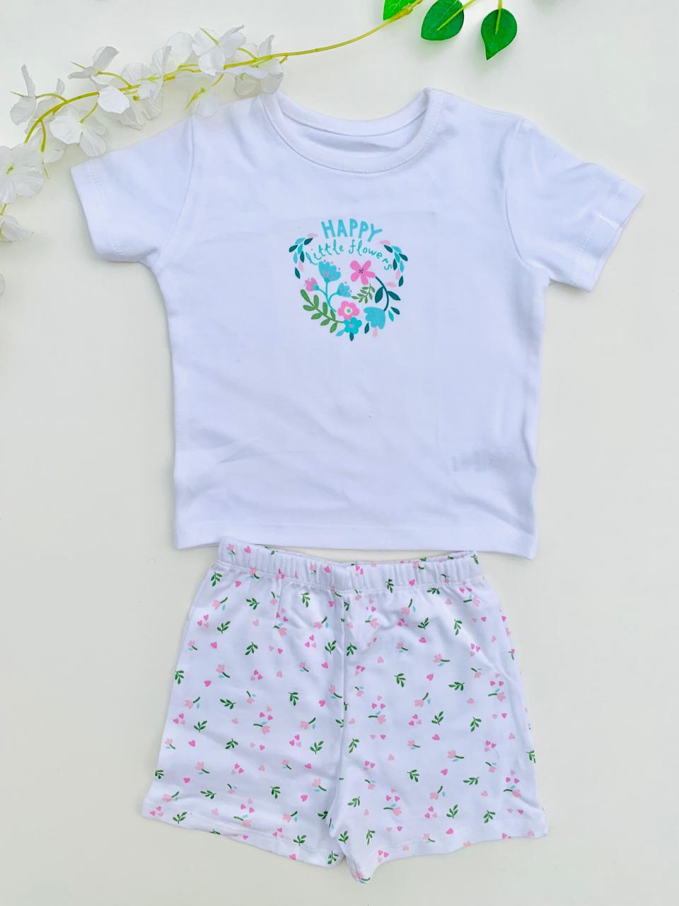 George "Happy Little Flower" Shirt & Shorts Set