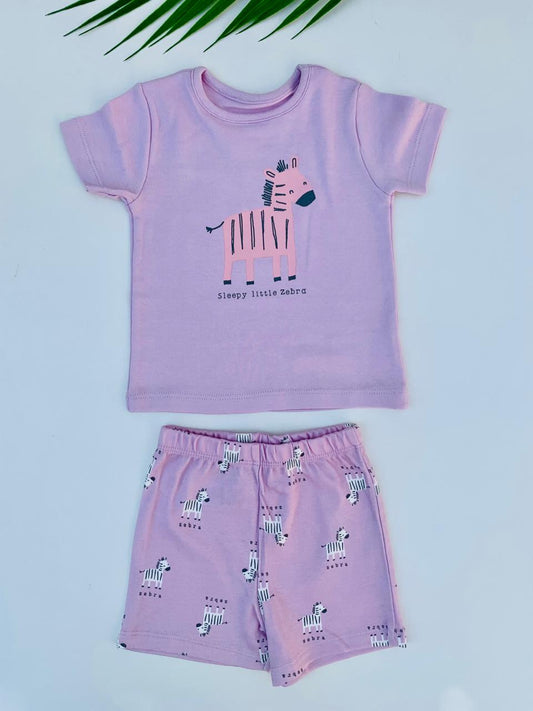 George Printed Zebra Shirt & Shorts Set