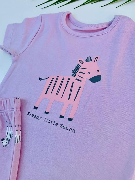 George Printed Zebra Shirt & Shorts Set