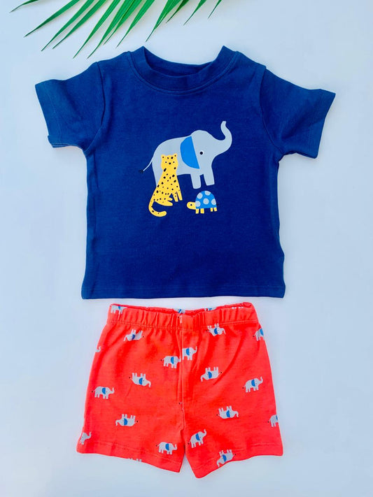 George "Safari Animal" Shirt & Shorts Set
