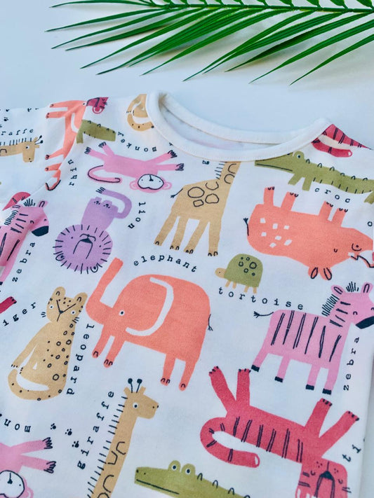 George Safari Animal Shirt & Shorts Set