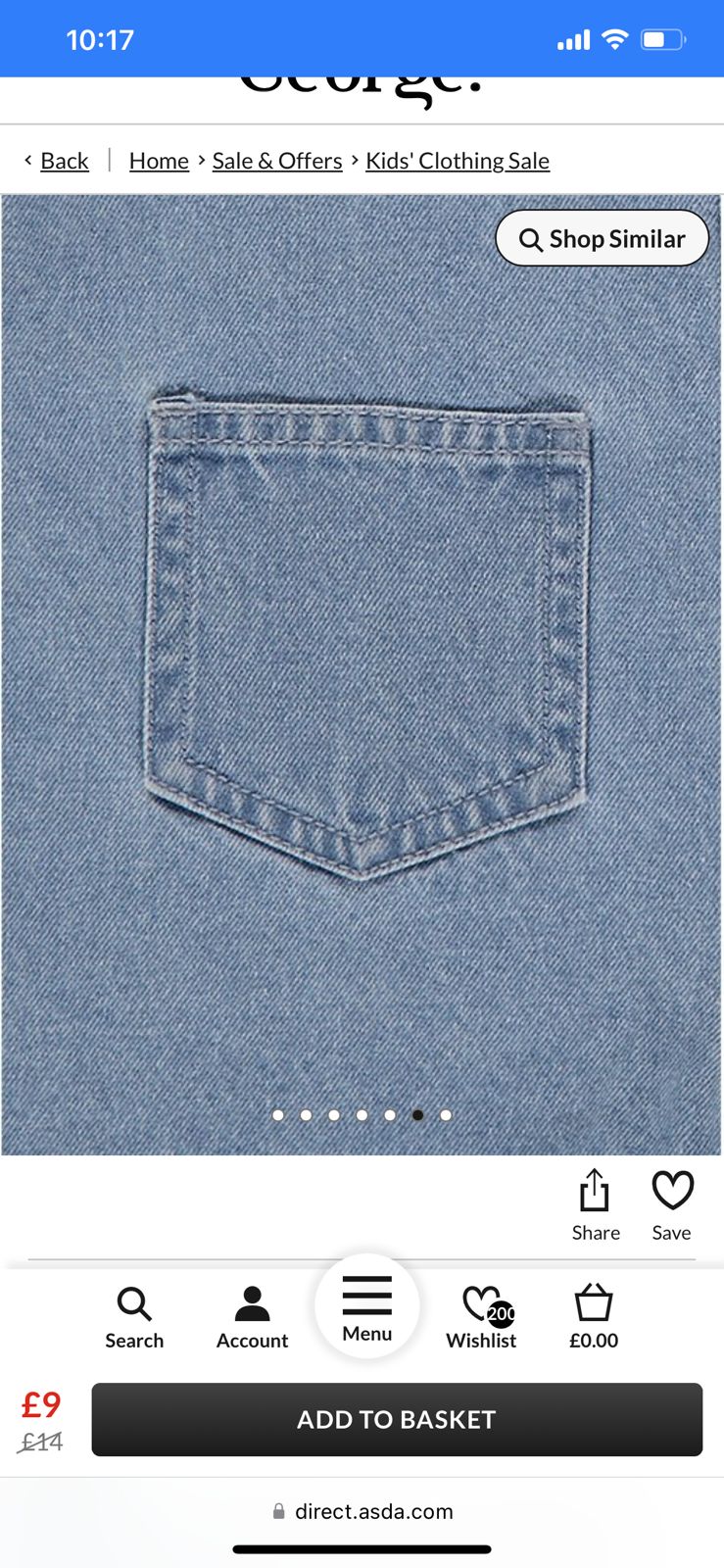 George Embroidered Minnie mouse Dungarees