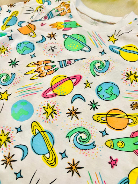 George Space Print Shirt & Shorts Set