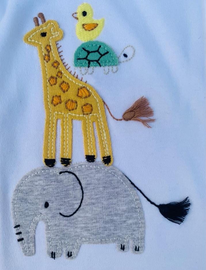 Next Embroided Safari Animal Romper