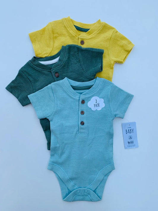 George Pack Of 3 Half Sleeves Bodysuits