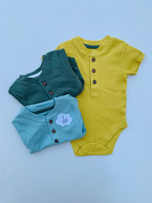 George Pack Of 3 Half Sleeves Bodysuits