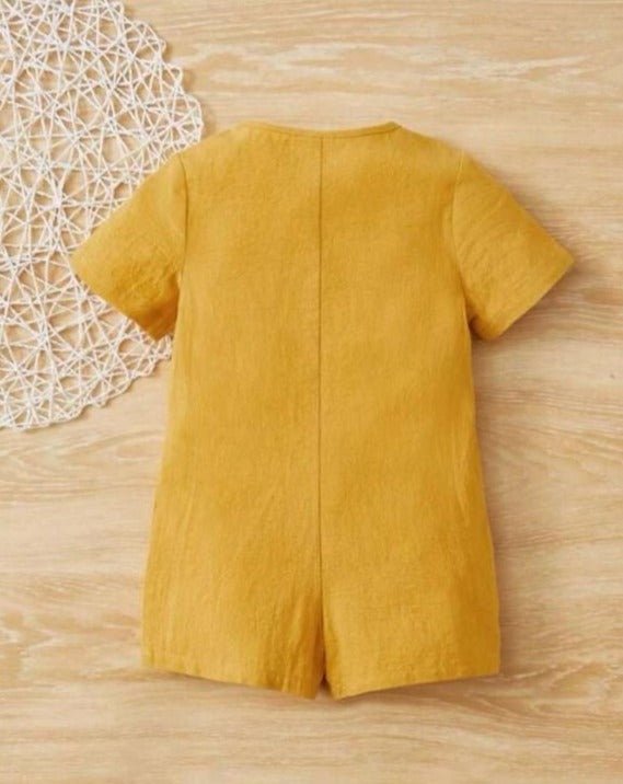 SHEIN Plain Mustard Romper