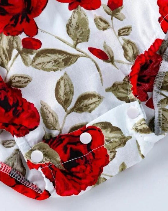 SHEIN Floral Romper with Headband