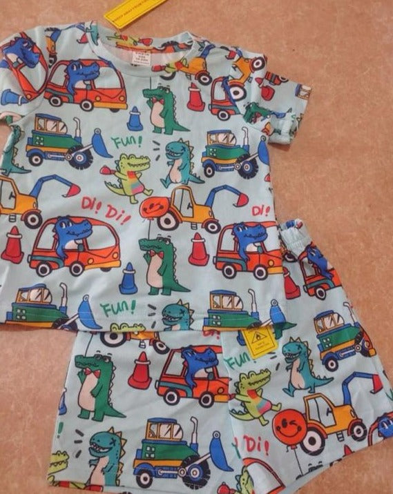 SHEIN "FUN" Shirt & Shorts Set