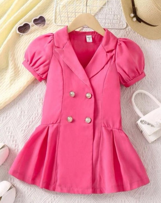 SHEIN Plain Pink Frock