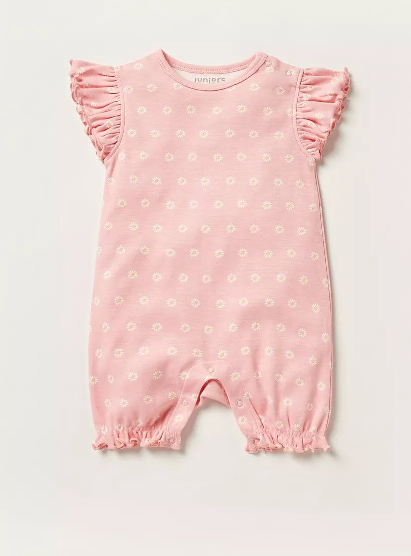 Juniors Printed Flowers Romper