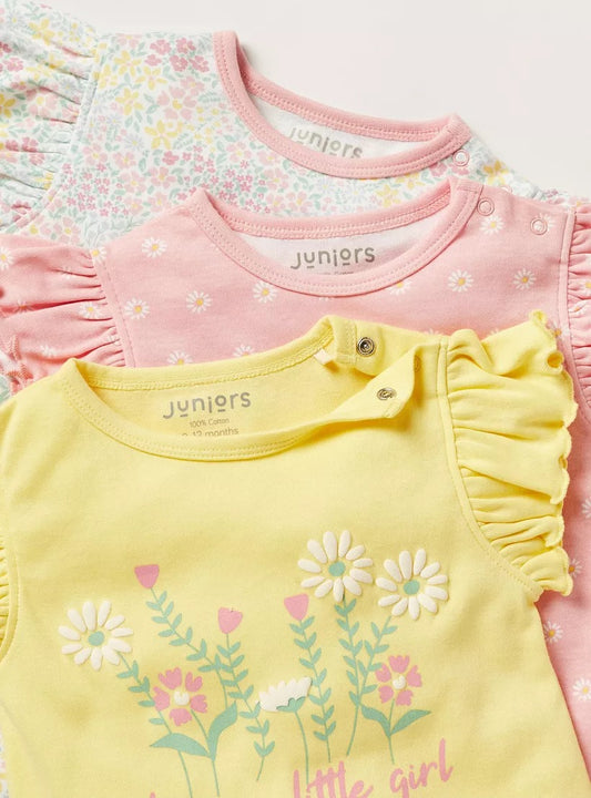 Juniors Printed Flowers Romper