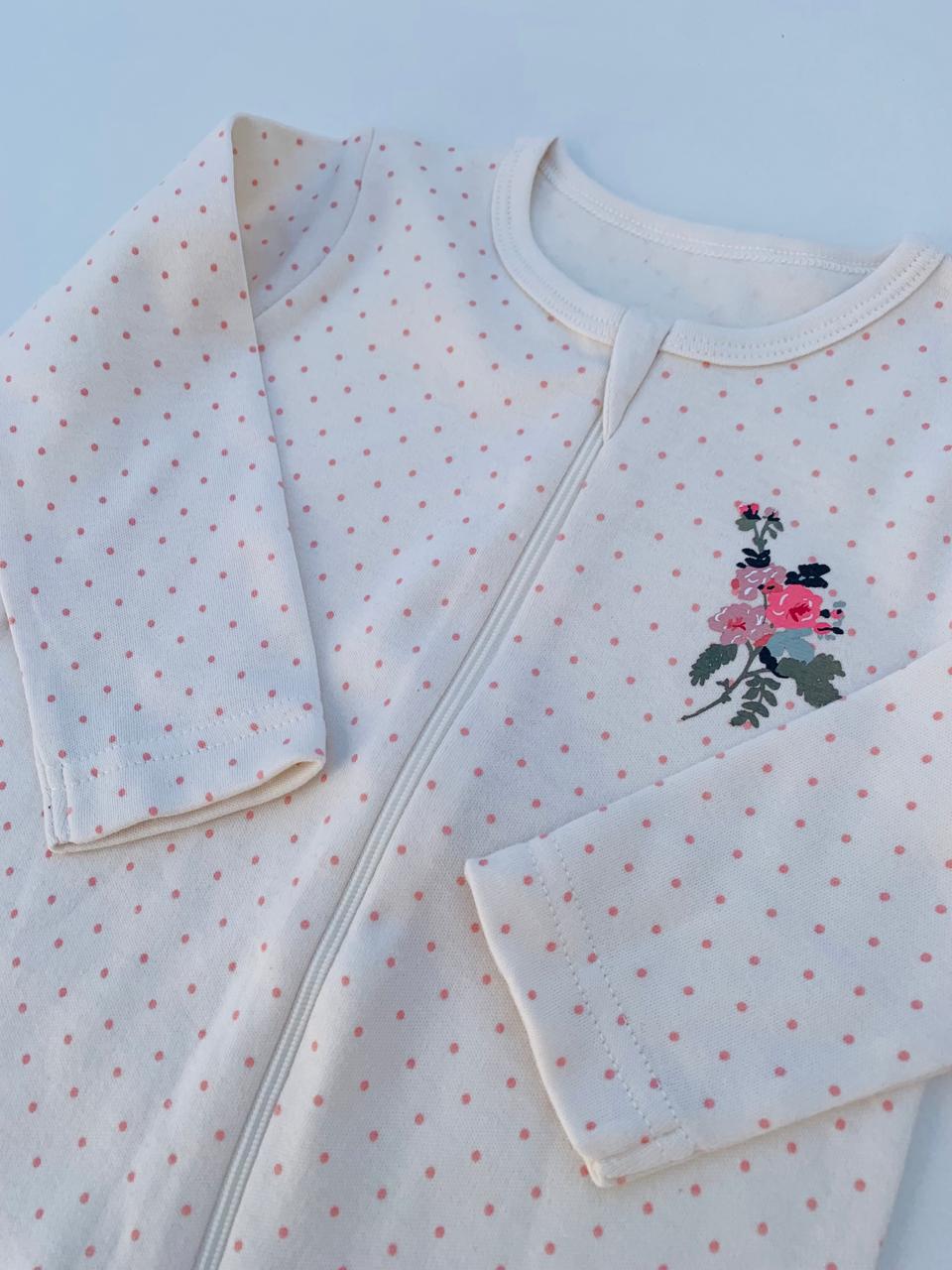 Juniors Polka Cream Sleepsuit
