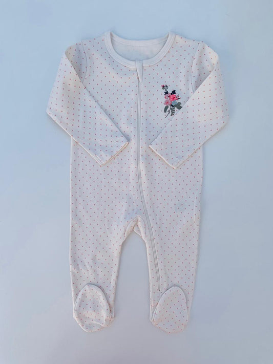 Juniors Polka Cream Sleepsuit