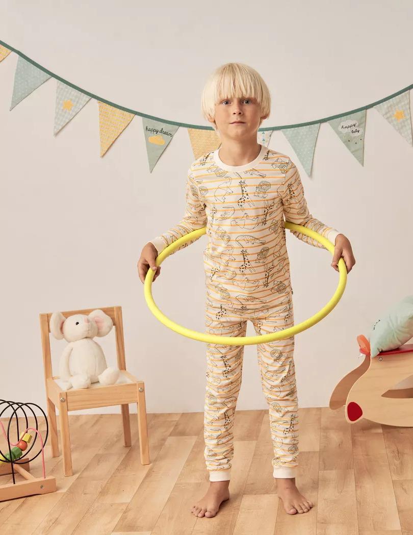 Juniors Printed Safari Animals Shirt & Trouser Set