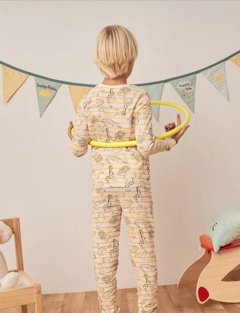 Juniors Printed Safari Animals Shirt & Trouser Set