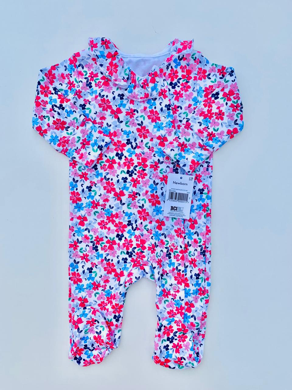 Matalan Printed Flowers Sleepsuit