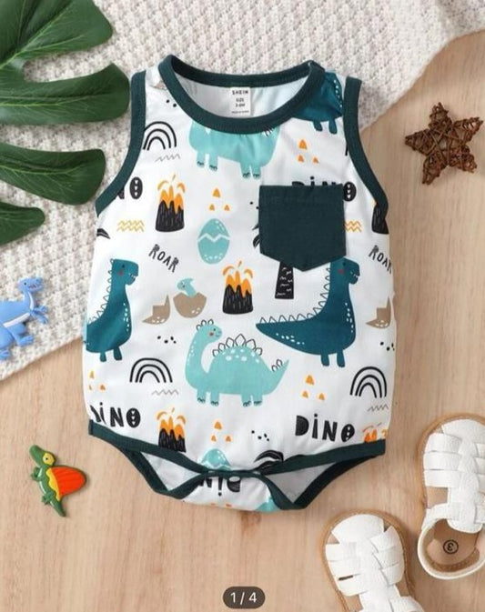 SHEIN Dino Print Bodysuit