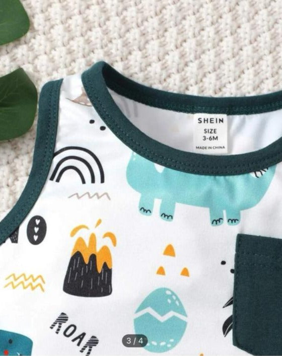 SHEIN Dino Print Bodysuit