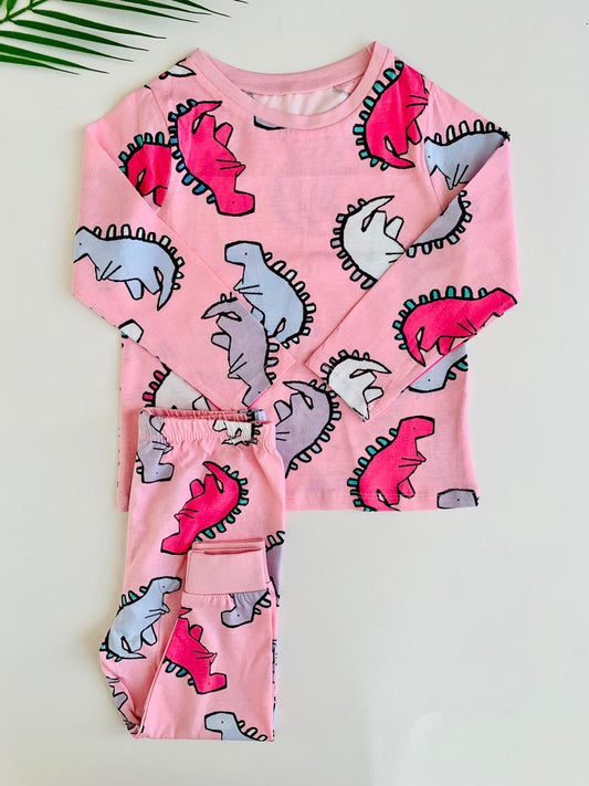 George Printed Dino Shirt & Trouser Set