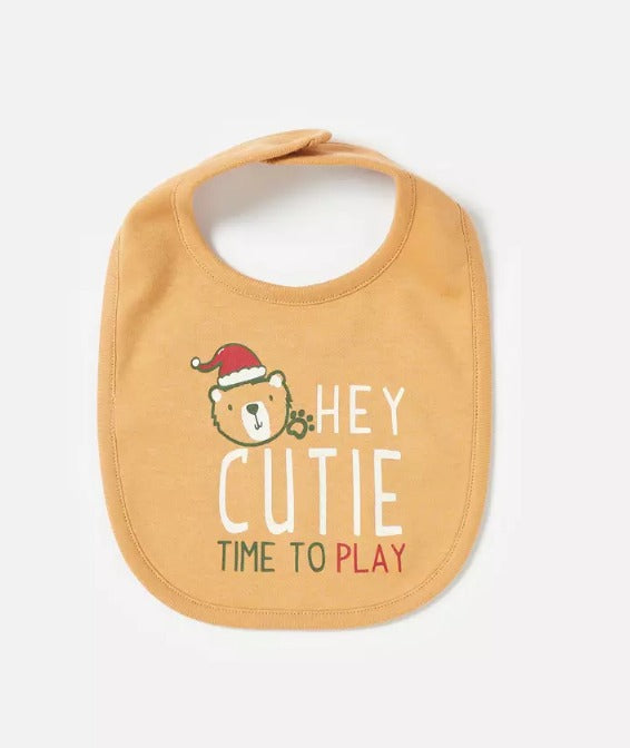 MAX Pack Of 3 "Hey Cutie" Bibs