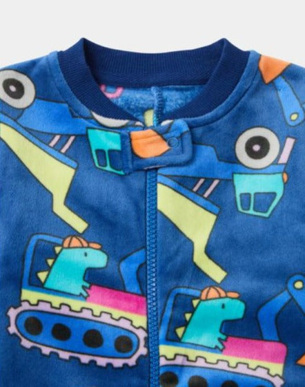 Matalan Velour Zipped Sleepsuit